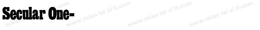 Secular One字体转换